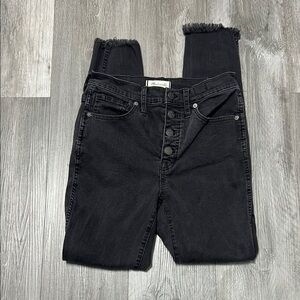 Madewell 10” High Rise Skinny jeans/ black / Size 27